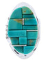 Sterling Silver And Turquoise Jewelry Inlay Ring Size 6 YS68833