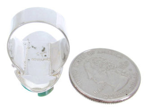 Sterling Silver And Turquoise Jewelry Inlay Ring Size 6 YS68833