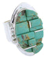 Silver Jewelry Turquoise Inlay Ring Size 6-3/4 YS68837