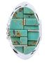 Silver And Turquoise Inlay Ring Size 5-1/2 YS68836