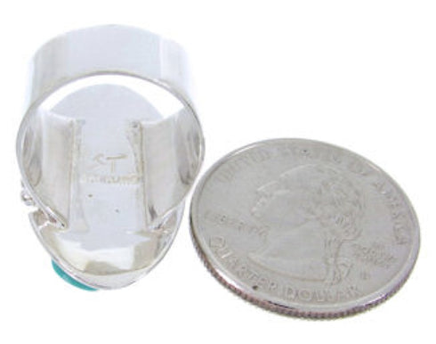 Silver And Turquoise Jewelry Ring Size 4-3/4 YS68853