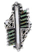 Silver Turquoise Needlepoint Southwest Ring Size 5-1/2 BW67906