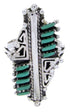 Southwestern Turquoise Needlepoint Jewelry Ring Size 8-1/2 BW67917