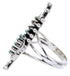 Silver And Turquoise Needlepoint Southwestern Ring Size 5-1/2 BW67931