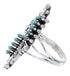 Silver Turquoise Needlepoint Southwest Jewelry Ring Size 8-1/4 BW67958