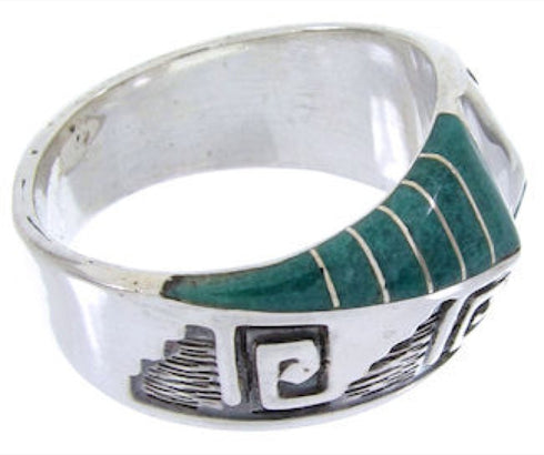 Turquoise Inlay Southwest Ring Size 6-1/2 BW68254
