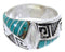 Southwest Turquoise Inlay Ring Size 6-3/4 BW68264