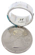 Southwest Jewelry Silver And Turquoise Inlay Ring Size 5 BW68355