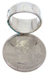 Southwest Turquoise Inlay Silver Ring Size 5 BW68388
