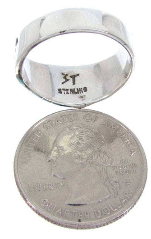 Turquoise Inlay Southwestern Jewelry Ring Size 5-1/4 BW68415