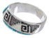 Sterling Silver Turquoise Inlay Southwestern Ring Size 6-3/4 BW68460