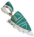 Southwest Turquoise Inlay Sterling Silver Pendant MW67760