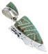 Turquoise Southwestern Silver Pendant MW67775
