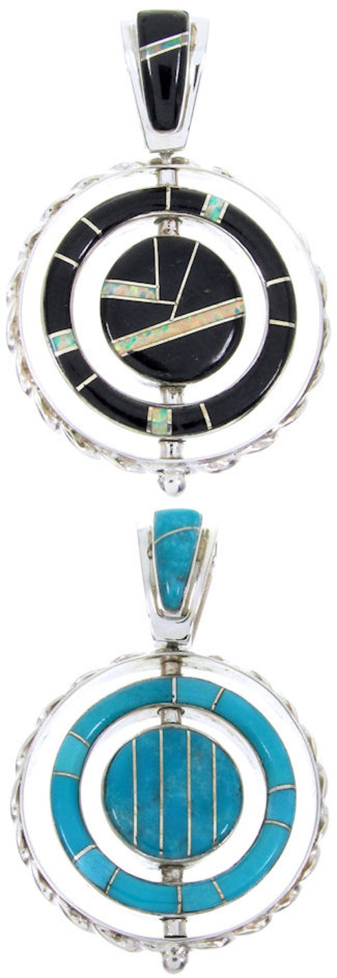 Multicolor Southwest Jewelry Reversible Pendant BW67802