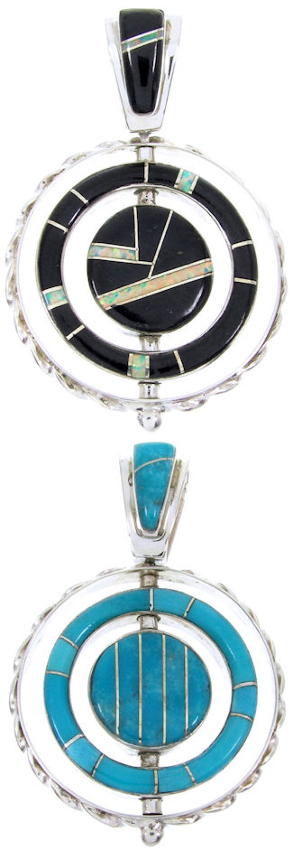 Multicolor Southwest Jewelry Reversible Pendant BW67802