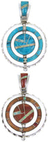 Southwestern Reversible Multicolor Pendant Jewelry BW67804