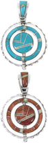 Multicolor Southwestern Reversible Pendant BW67806