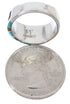 Southwest Sterling Silver Turquoise Jewelry Ring Size 6-3/4 YS68278