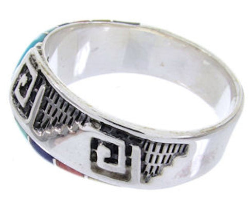 Southwest Jewelry Multicolor Water Wave Ring Size 8-3/4 YS68332