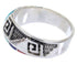 Southwest Water Wave Jewelry Silver Multicolor Ring Size 6-1/2 YS68346