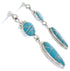 Southwest Turquoise Sterling Silver Post Dangle Earrings AW68365