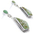Southwestern Turquoise Sterling Silver Post Dangle Earrings AW68466