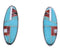 Sterling Silver Jewelry Turquoise Multicolor Post Earrings DS39340