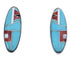 Sterling Silver Jewelry Turquoise Multicolor Post Earrings DS39340
