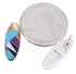 Sterling Silver Multicolor Inlay Jewelry Post Earrings BW68940