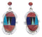 Lapis Opal Multicolor Sterling Silver Post Dangle Earrings NS33202