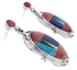 Lapis Opal Multicolor Sterling Silver Post Dangle Earrings NS33202