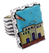 Silver Multicolor Native American Design Ring Size 5-3/4 YS69112