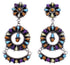 Sterling Silver Jewelry Multicolor Turquoise Post Earrings AW69398