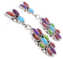 Multicolor And Silver Southwest Jewelry Post Dangle Earrings YS69266