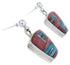 Sterling Silver Turquoise And Multicolor Post Dangle Earrings AW69770