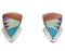 Turquoise Multicolor Inlay Sterling Silver Post Earrings AW69872