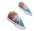 Turquoise Multicolor Inlay Sterling Silver Post Earrings AW69872