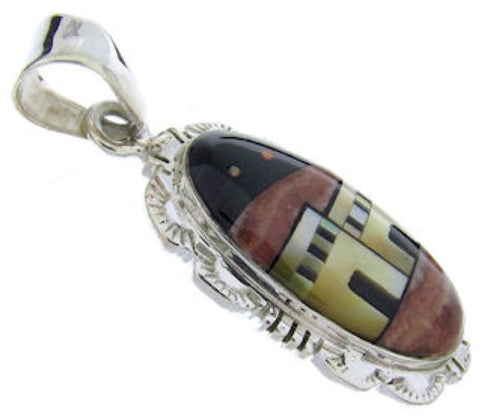 Sterling Silver Multicolor Native American Design Pendant YS69780