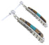 Tiger Eye And Multicolor Sterling Silver Post Dangle Earrings BW69834