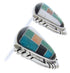 Multicolor Inlay Sterling Silver Post Earrings BW69850
