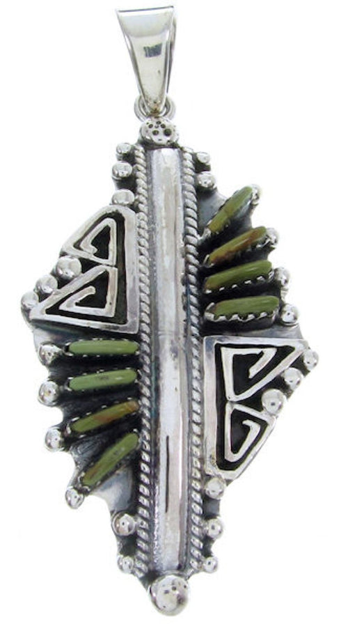 Genuine Sterling Silver Overlay Turquoise Needlepoint Pendant BW69946