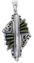Genuine Sterling Silver Overlay Turquoise Needlepoint Pendant BW69946