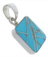 Silver And Turquoise Slide Pendant Jewelry BW70221