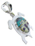 Native American Village Design Multicolor Turtle Pendant YS69991