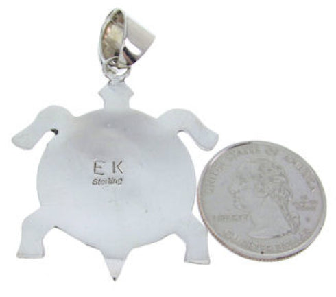 Native American Village Design Multicolor Turtle Pendant YS69991