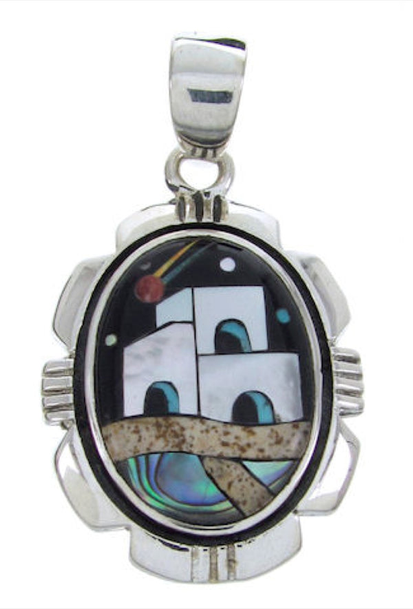 Native American Design Silver Multicolor Jewelry Pendant YS70087