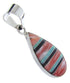 Southwestern Red Oyster Shell Multicolor Inlay Pendant AW69940