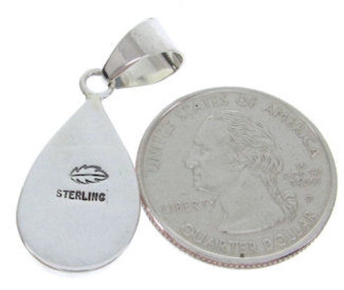 Southwestern Red Oyster Shell Multicolor Inlay Pendant AW69940