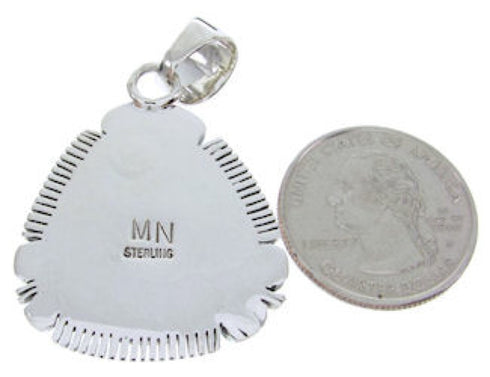 Turquoise Multicolor Inlay Sterling Silver Pendant AW69917