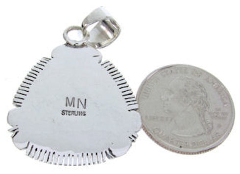 Turquoise Multicolor Inlay Sterling Silver Jewelry Pendant AW69926